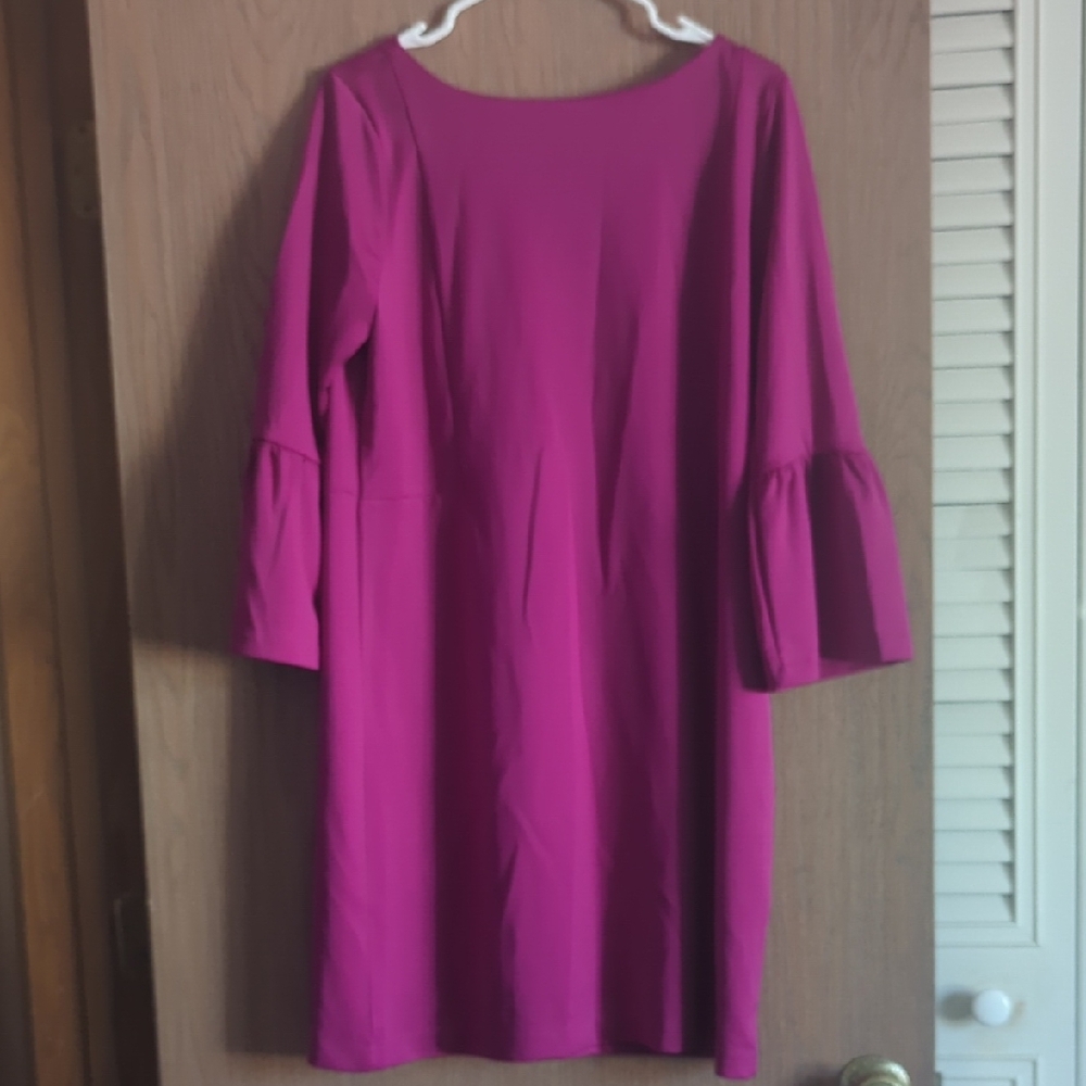 Charter Club Fuchsia Long Sleeve Dress